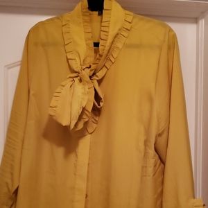 Eloquii Yellow Ruffle neck tie